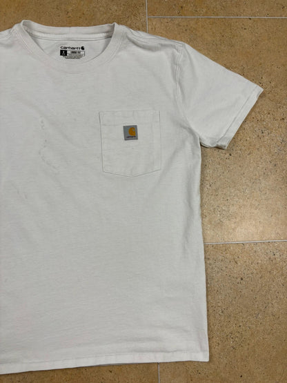 carhartt short sleeve logo graphic relaxed loose fit white t-shirt Raw Retro.