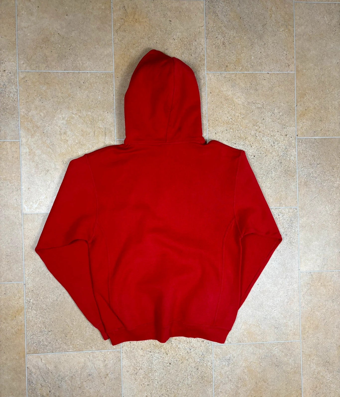 russell athletic pullover USA cathedral catholic print boxy hoodie red M Raw Retro.