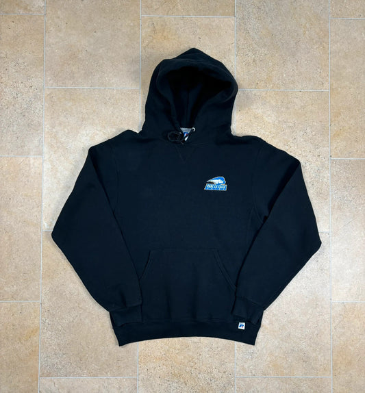 russell athletic pullover USA parcla salle high school print boxy hoodie black S Raw Retro.