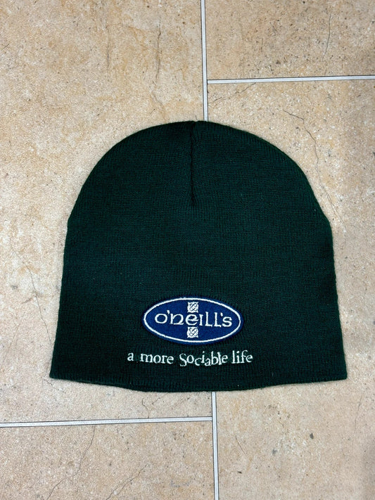 o'neill x jameson whiskey 'a more sociable life' green embroidered beanie one size Raw Retro.