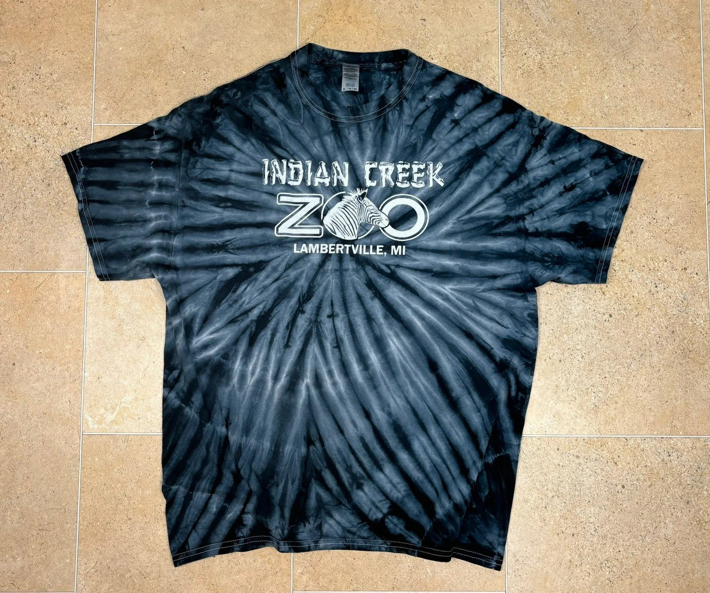 2k indian creek zoo tie - dye t-shirt - Raw Retro.