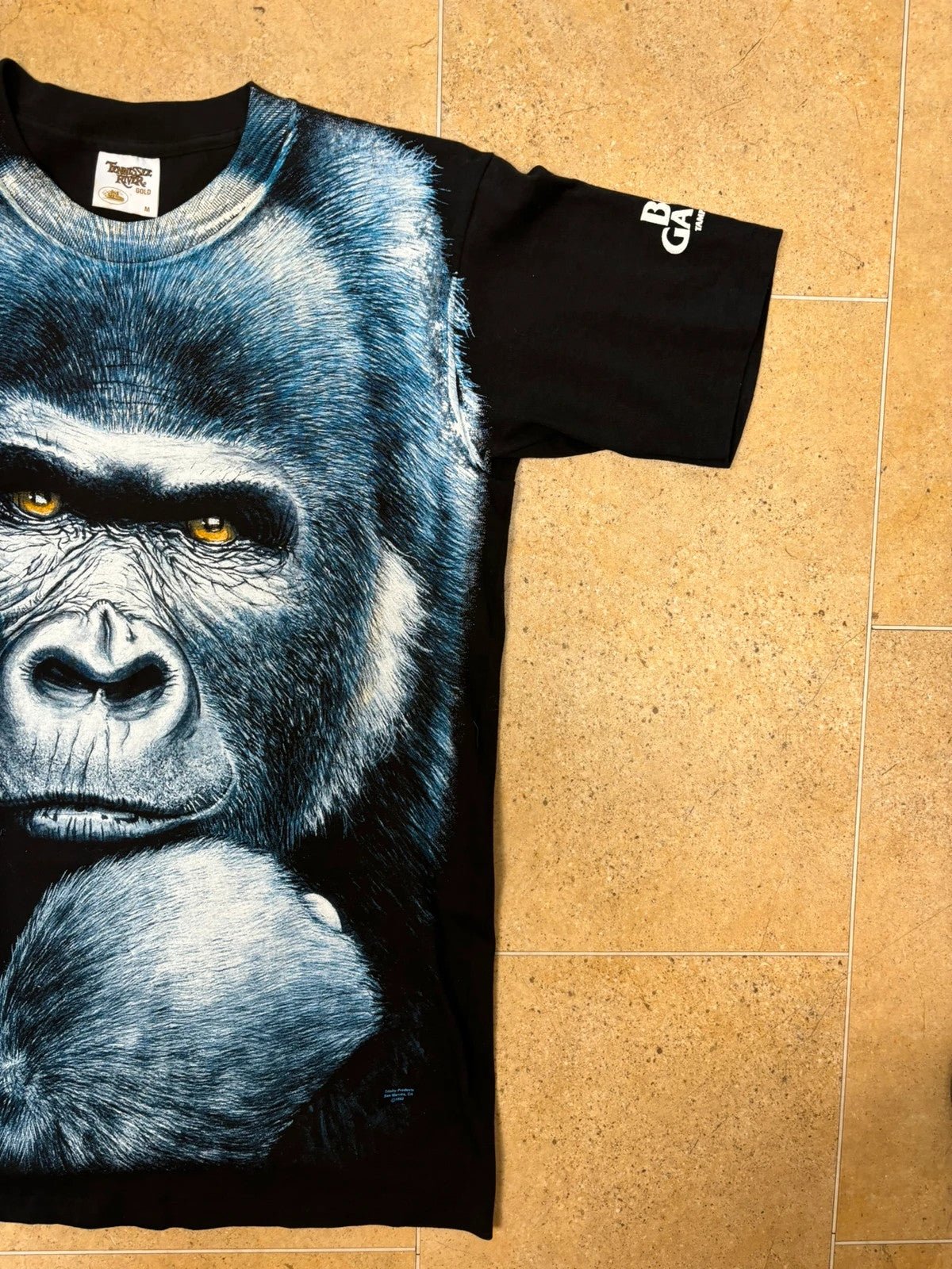 90s busch gardens gorilla graphic 'extinction is forever' single - stitch t-shirt - Raw Retro.