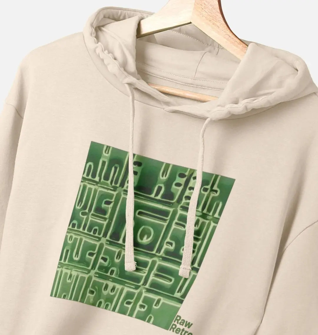 Unisex Raw Retro Helios Pottery Abstract Square Hoodie Raw Retro