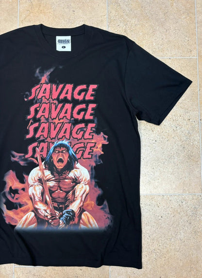 savage savage savage conan the barbarian t-shirt - Raw Retro.