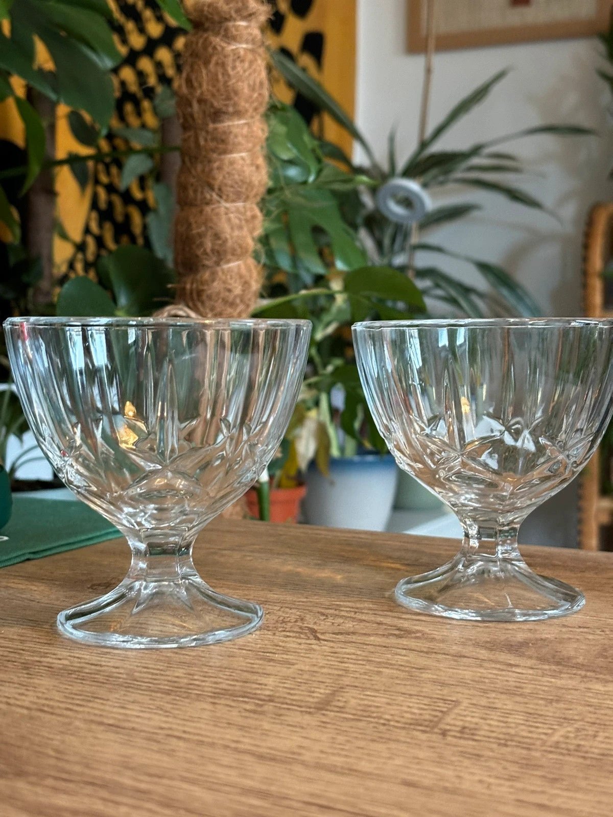 set of two stunning crystal style glasses brandy whiskey 🥃 - Raw Retro.