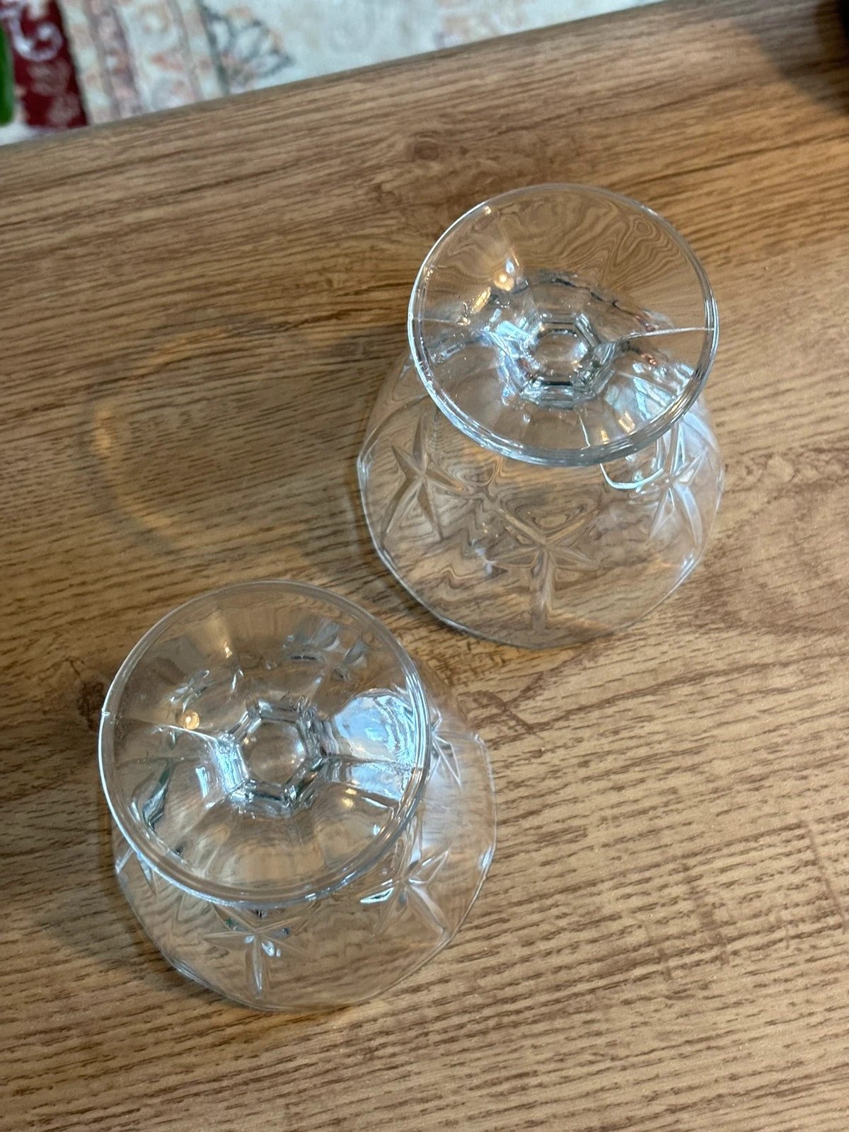 set of two stunning crystal style glasses brandy whiskey 🥃 - Raw Retro.