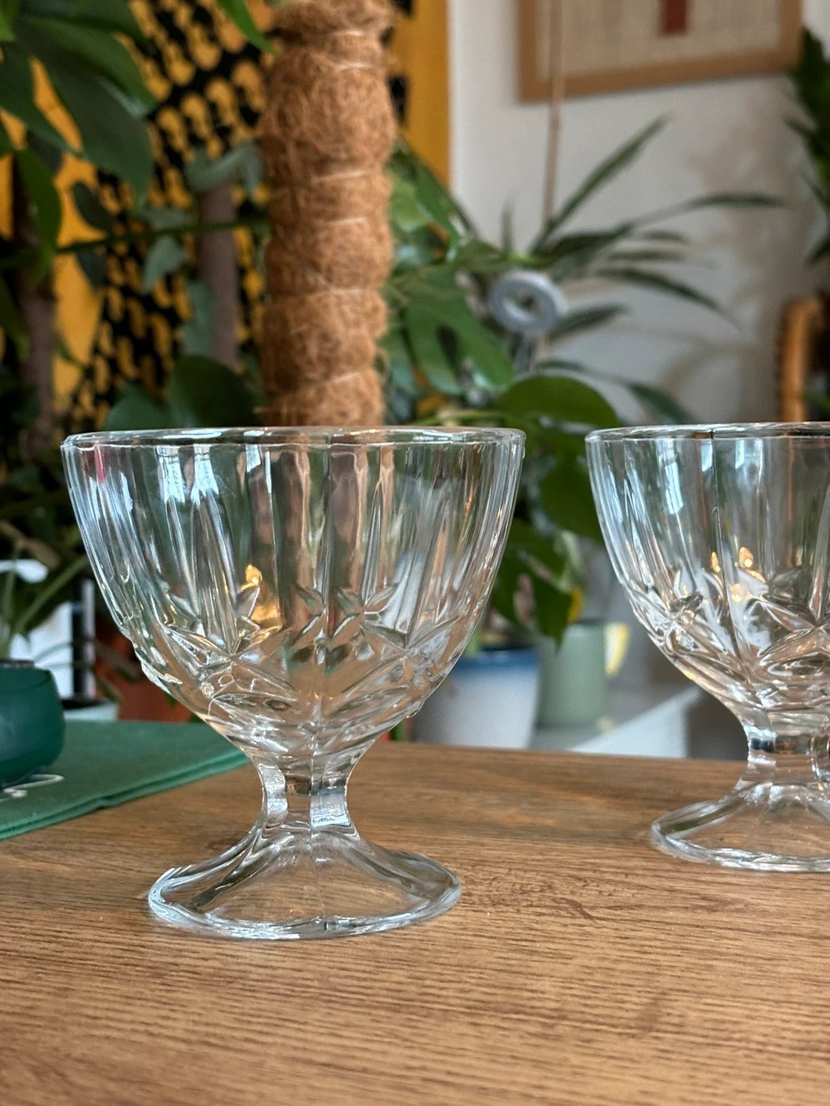 set of two stunning crystal style glasses brandy whiskey 🥃 - Raw Retro.