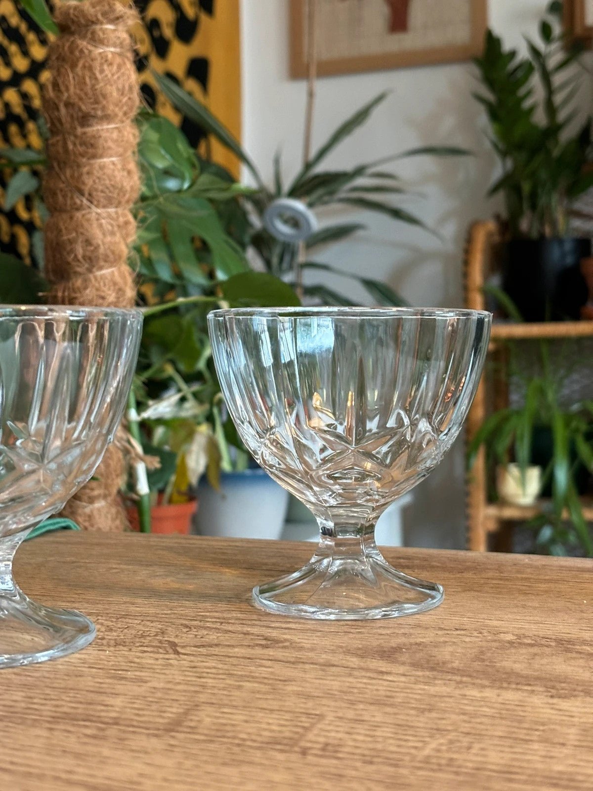 set of two stunning crystal style glasses brandy whiskey 🥃 - Raw Retro.