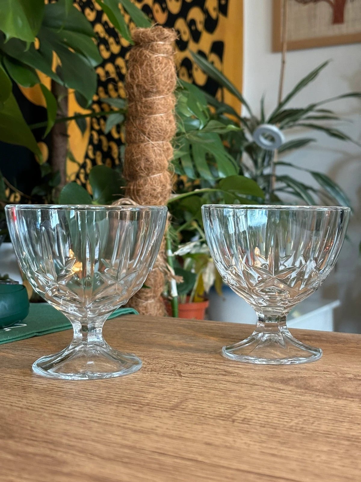 set of two stunning crystal style glasses brandy whiskey 🥃 - Raw Retro.