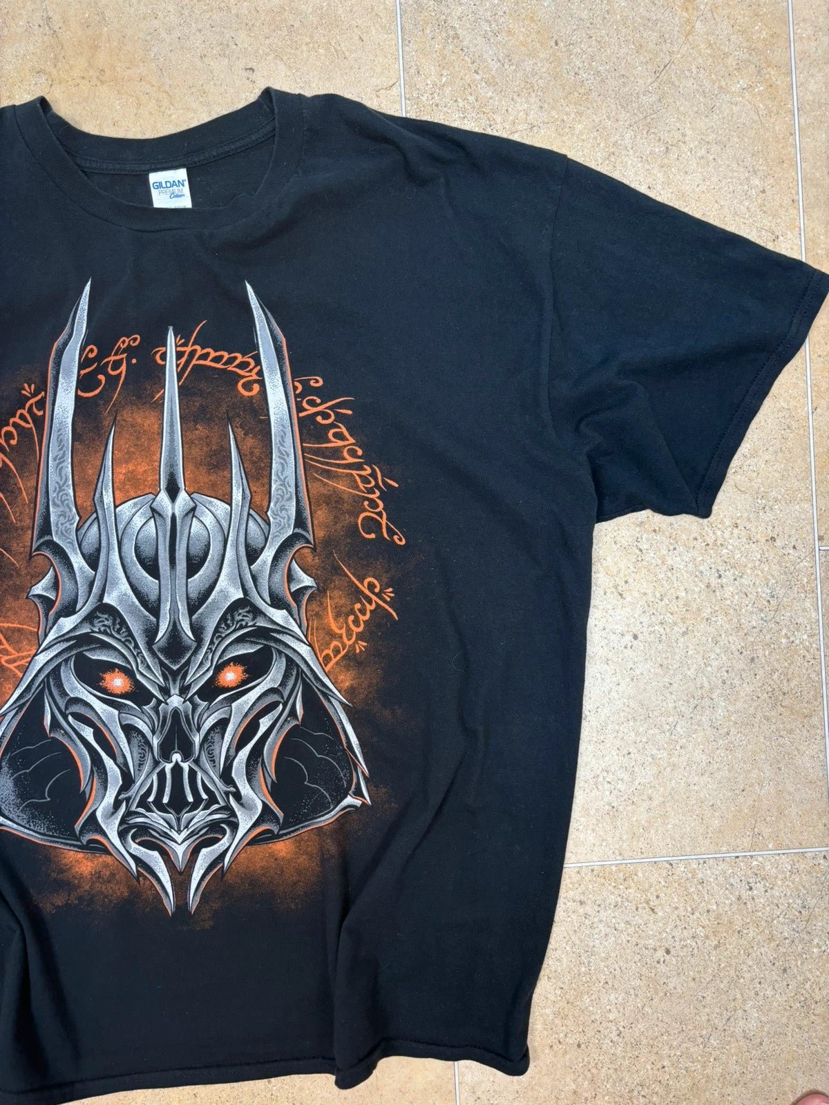 y2k lord of the rings sauron darth vader parody t-shirt - Raw Retro.